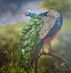 commissioned by Paul Balint from the United Kingdom as a birthday present for his wife @juliebalint. They wanted a blue theme to complement their sitting room.
90cm x90cm oil on canvas.